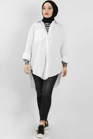 Oversize Shirt White - 3