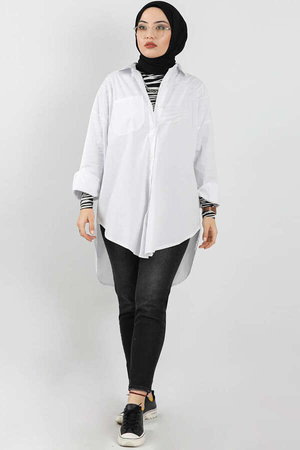Oversize Shirt White - 3