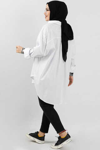Oversize Shirt White - 4