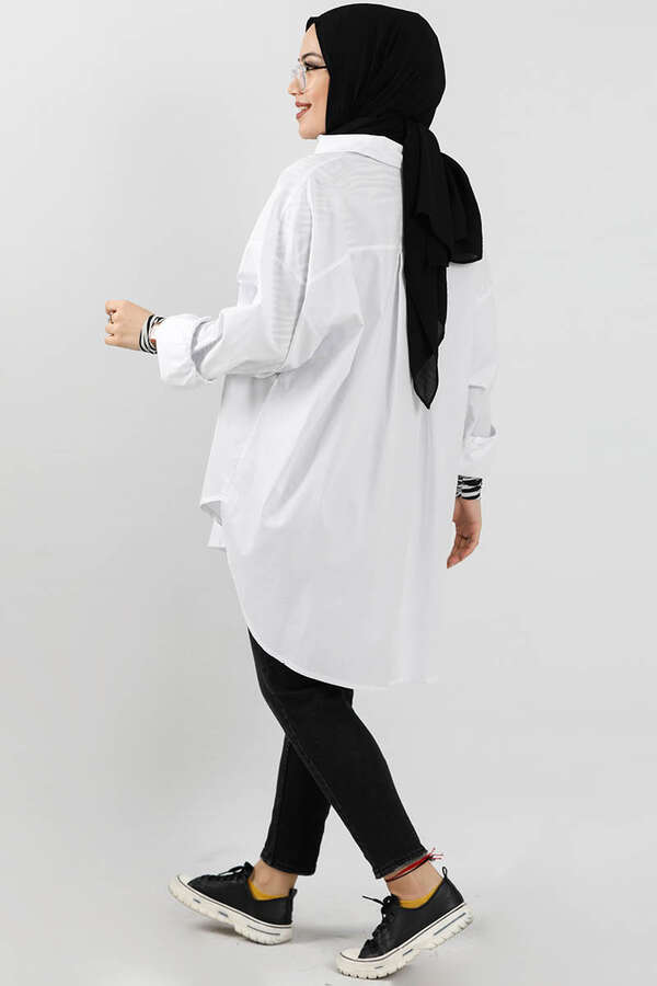 Oversize Shirt White - 4