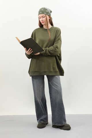 Oversize Sweat Haki - 1