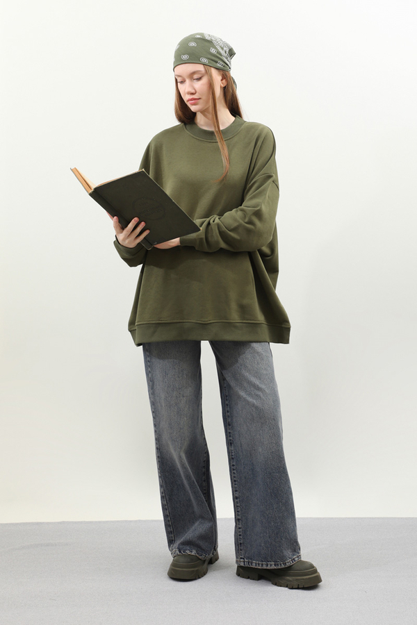 Oversize Sweat Haki - 1