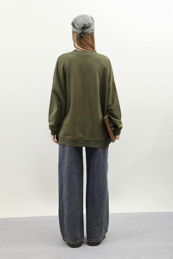 Oversize Sweat Haki - 8