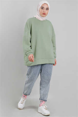 Oversize Sweat Çağla Yeşili - 1
