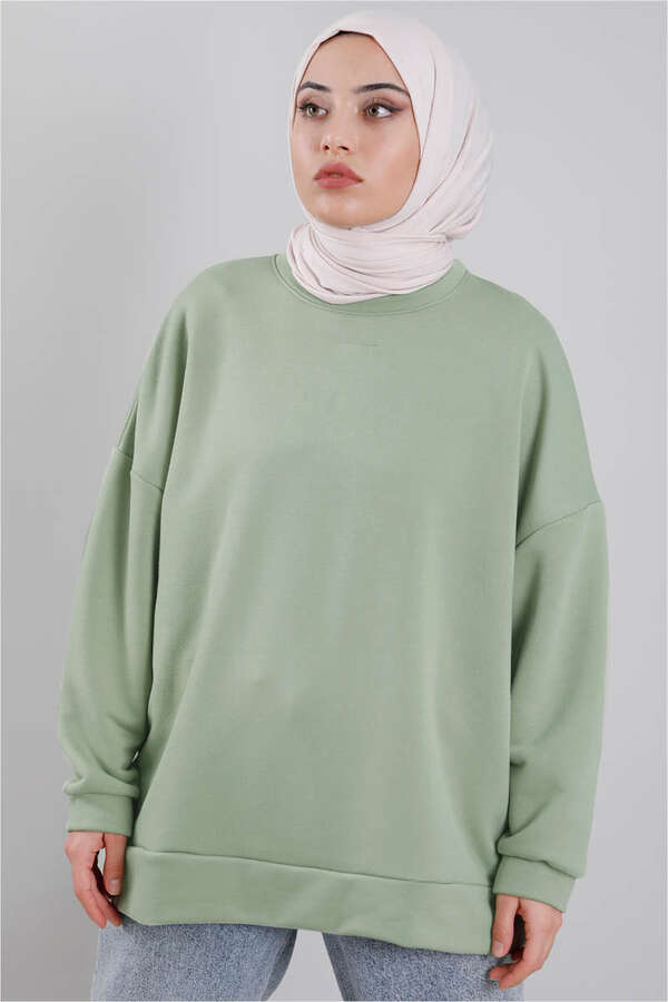 Oversize Sweat Çağla Yeşili - 2