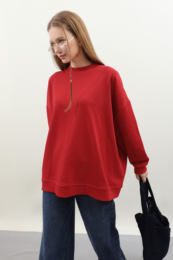 Oversize Sweat Kırmızı - 4