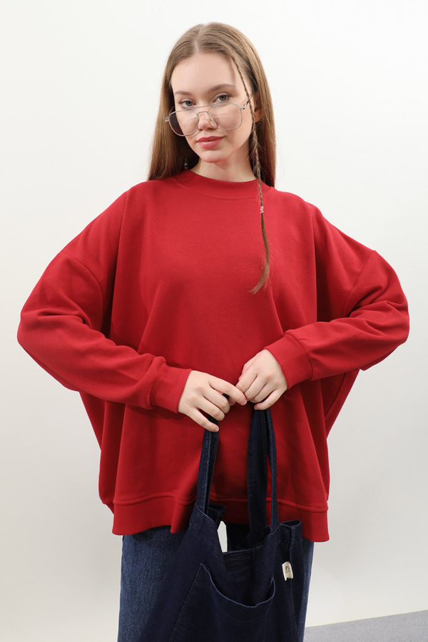 Oversize Sweat Kırmızı - 5