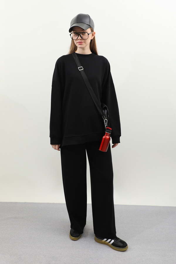Oversize Sweat Siyah - 4