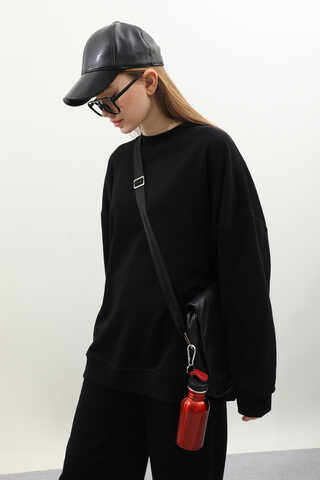 Oversize Sweat Siyah - 2