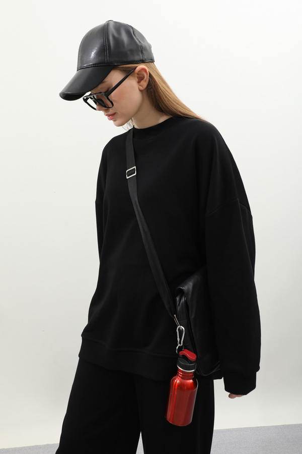 Oversize Sweat Siyah - 2