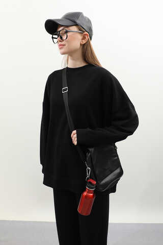 Oversize Sweat Siyah - 1