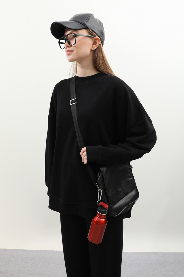 Oversize Sweat Siyah - 1