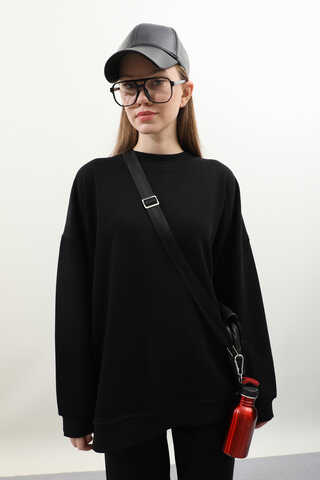 Oversize Sweat Siyah - 5
