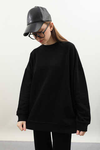Oversize Sweat Siyah - 8
