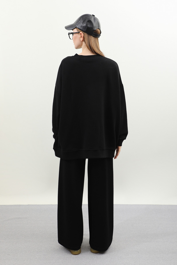 Oversize Sweat Siyah - 10