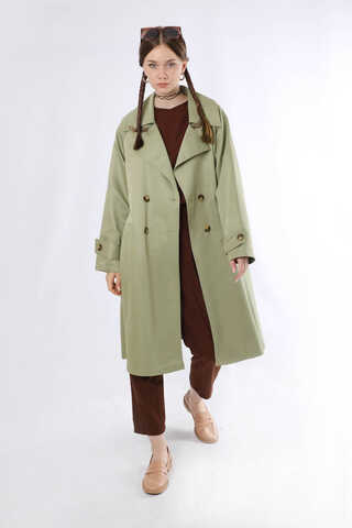 Oversize Trench Coat Mint - 1