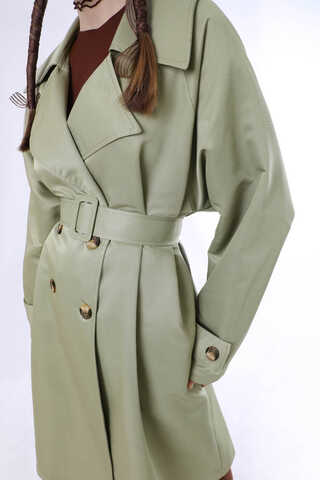 Oversize Trench Coat Mint - 4