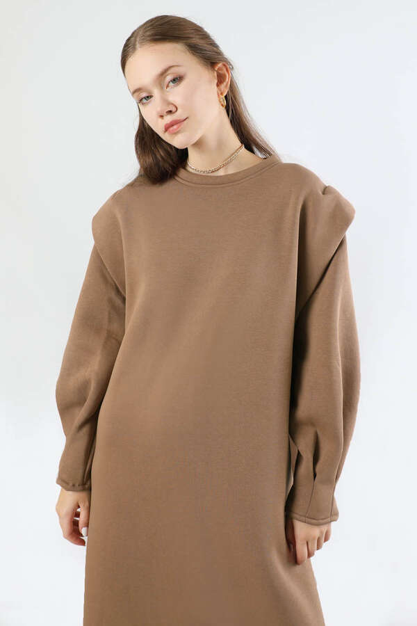 Three Drawstring Dress Beige - 2