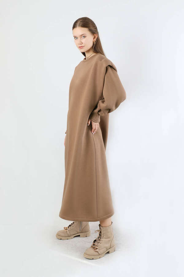 Three Drawstring Dress Beige - 5