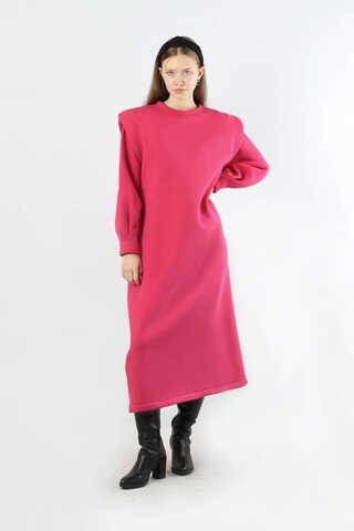 Oversize Three Thread Dress Pink - 1