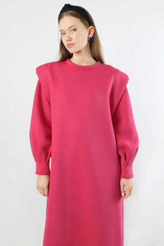 Oversize Three Thread Dress Pink - 2