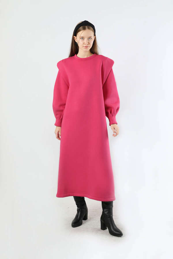 Oversize Three Thread Dress Pink - 3