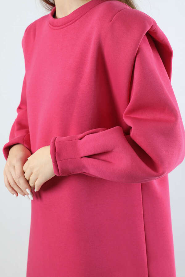 Oversize Three Thread Dress Pink - 4
