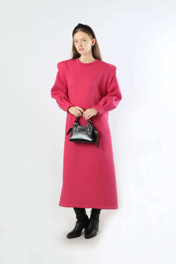 Oversize Three Thread Dress Pink - 5