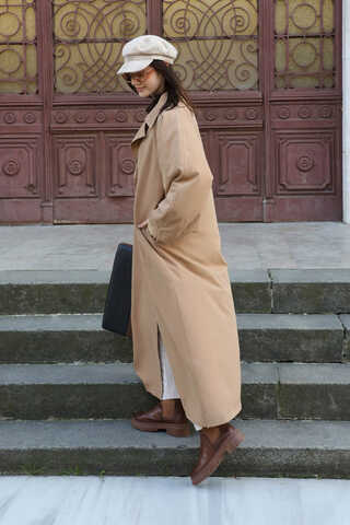 Oversize Vintage Trençkot Camel - 3