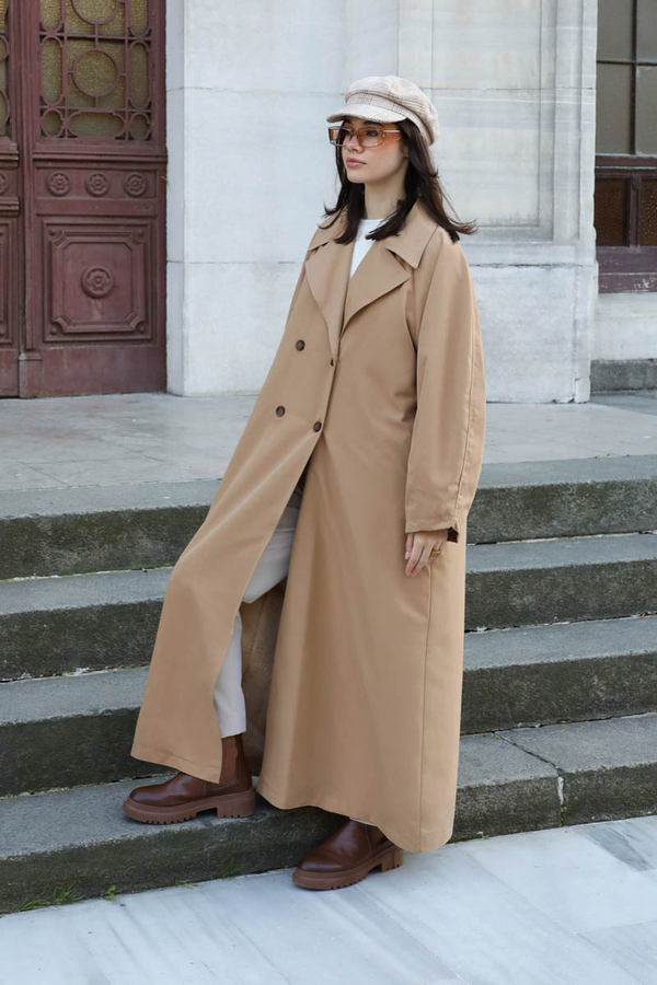 Oversize Vintage Trençkot Camel - 2
