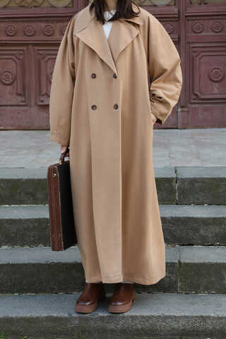 Oversize Vintage Trençkot Camel - 6