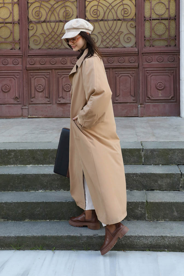 Oversize Vintage Trençkot Camel - 3