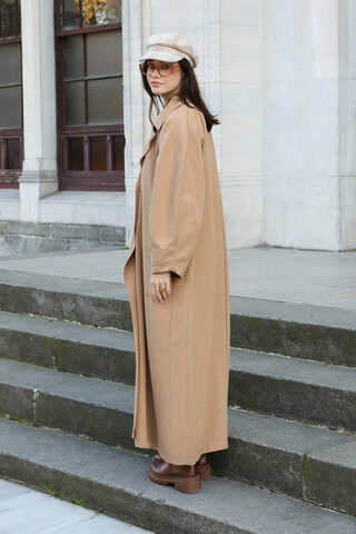 Oversize Vintage Trençkot Camel - 9