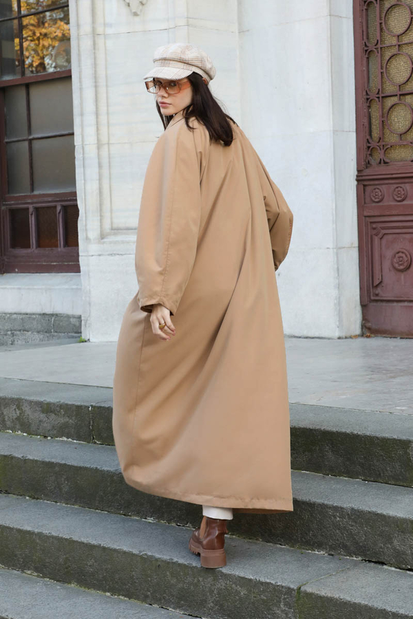 Oversize Vintage Trençkot Camel - 10