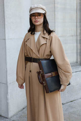 Oversize Vintage Trençkot Camel - 15