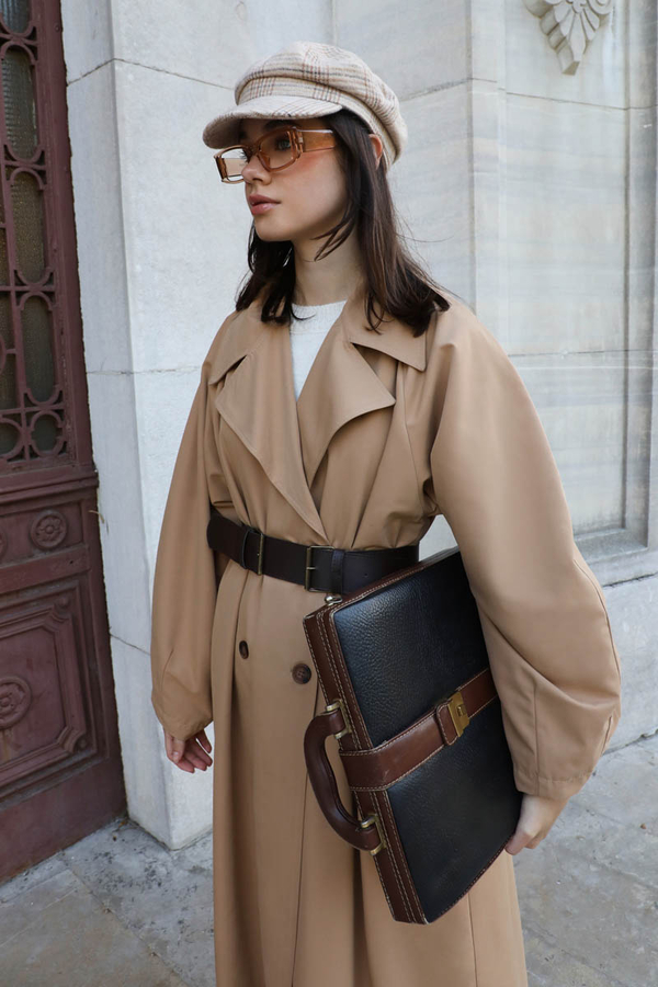 Oversize Vintage Trençkot Camel - 16