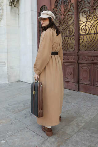 Oversize Vintage Trençkot Camel - 17