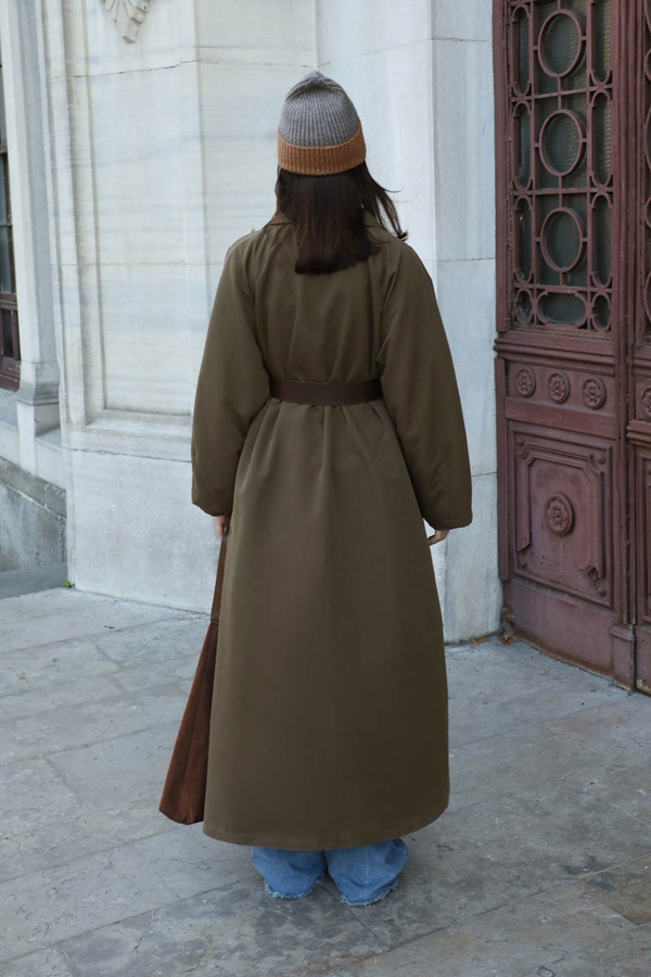 Oversize Vintage Trençkot Haki - 14
