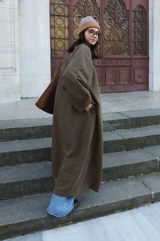 Oversize Vintage Trençkot Haki - 3