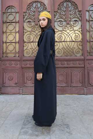 Oversize Vintage Trençkot Siyah - 12