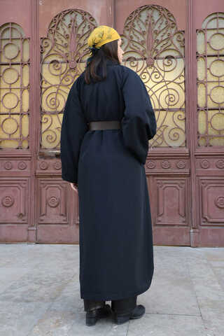 Oversize Vintage Trençkot Siyah - 14