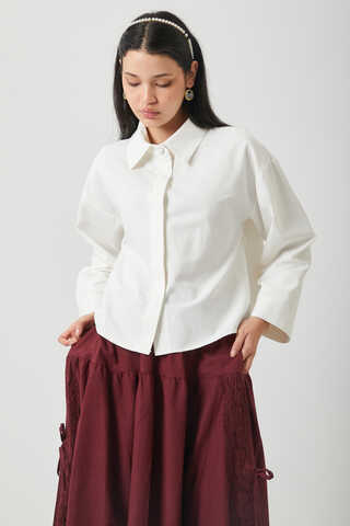 Oversized Short Shirt White - 5