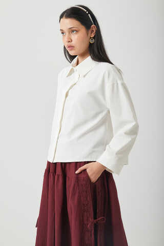Oversized Short Shirt White - 7