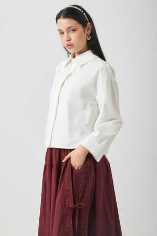 Oversized Short Shirt White - 9