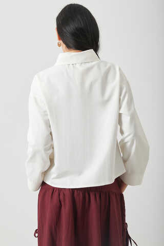 Oversized Short Shirt White - 11
