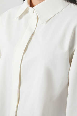 Oversized Short Shirt White - 6