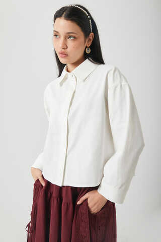 Oversized Short Shirt White - 3