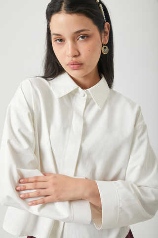 Oversized Short Shirt White - 8
