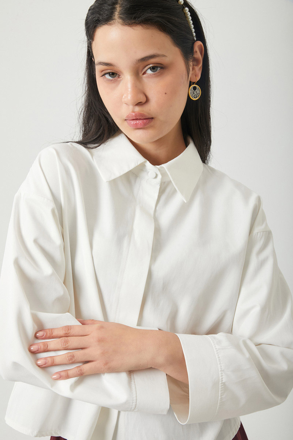 Oversized Short Shirt White - 8