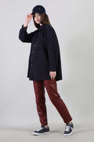 Oversizee Gömlek Lacivert - 2